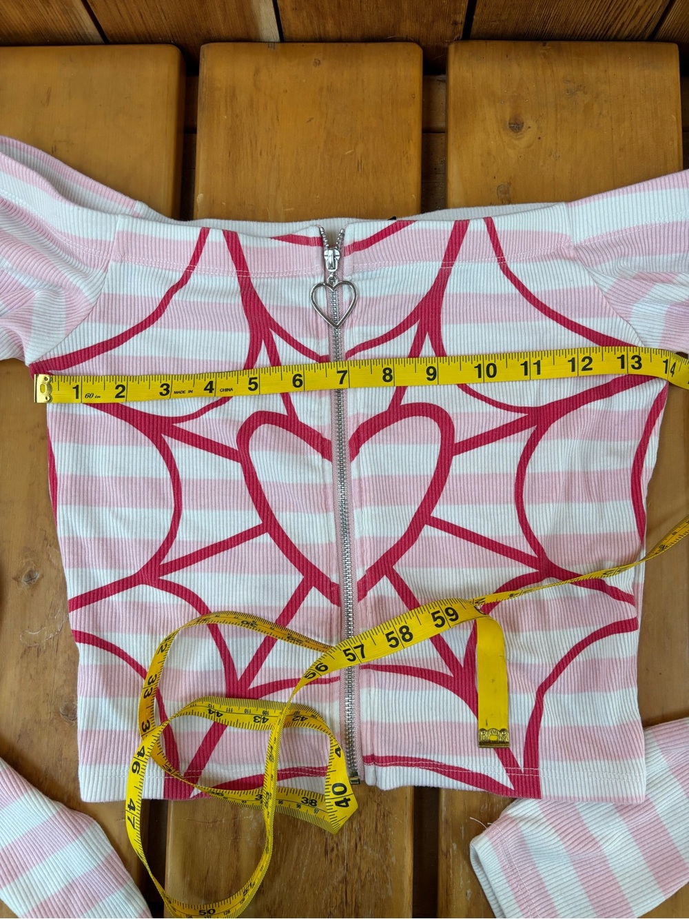 Hot Topic Hazbin Hotel Angel Dust Off-The-Shoulder Twofer Top Small - Picture 6 of 9